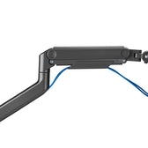 Ramię biurkowe pojedyncze DIGITUS z zaciskiem i sprężyną mechaniczną 1xLCD max. 49" 20kg, VESA: 75x75, 100x100, czarne