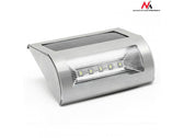 Lampa solarna Maclean MCE170 ścienna 5 SMD inox
