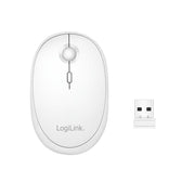 Mysz bezprzewodowa LogiLink ID0205 dwa tryby 2,4 GHz i BT 4.0, biała