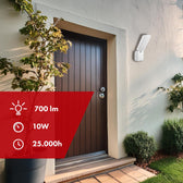 Lampa LED Maclean MCE514 W, kolor biały, 10W, IP65, 700lm, barwa neutralna biała (4000K)