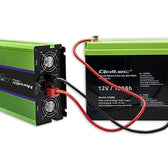 Przetwornica napięcia Qoltec Monolith | ładowanie baterii | UPS | 2500W | 5000W | 12V na 230V | Czysty Sinus | LCD