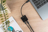 Karta sieciowa DIGITUS przewodowa USB 3.0 Typ C do RJ45 Gigabit Ethernet oraz 1xUSB Typ C z PD 2.0