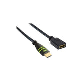 Przedłużacz HDMI Techly HDMI-HDMI M/F Ethernet 3D 4K, 1,8m, czarny