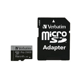 Karta pamięci Micro SDXC Verbatim Pro U3 256GB (100/90 MB/s) Class 10 U3 V30 + adapter