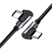 Kabel kątowy USB-C - USB-C Ugreen US323 60W 1m - szary