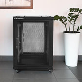 Szafa RACK Qoltec 19" | 15U | 600x600x855 | Perforowane drzwi | Stalowa obudowa