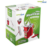 Mop płaski Greenblue GB850 z wiadrem i wyciskaczem MaxiClean  + dwa wkłady microfibra HQ, pojemność 8L