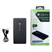 Powerbank Techly 10000mAH 2xUSB-A; 1xUSB-C 5V 2.1 czarny