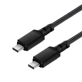 Kabel 2 x USB-C 15W Maclean MCE493 wspierający QC 3.0 przesył danych 3A czarny dł. 1m