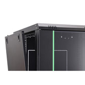 Szafa sieciowa wisząca jednosekcyjna DIGITUS Dynamic 19" 16U, 600x600, drzwi szyba, czarny, niezmontowana, 60kg