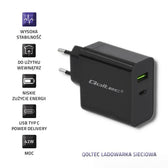 Ładowarka sieciowa Qoltec 45W | 5-20V | 2.25-3A | USB typ C PD | USB | Czarna