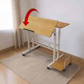 Biurko mobilne na laptop Maclean MC-124 W, białe, 80x60cm, 50kg max, reg. wys.67-115cm