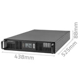 Zasilacz awaryjny UPS Qoltec do RACK | 3kVA | 3000W | Power Factor 1.0 | LCD | On-line