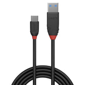 Kabel USB 3.1 LINDY Type A to C Cable 3A, Black Line 1m Black