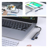 Hub Qoltec adapter USB-C 3.1 4w1 | USB 3.0 | 3x USB 2.0