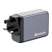 Ładowarka sieciowa Verbatim GaN GNC-240 3xUSB-C PD (140W+100W+65W) 1xUSB-A QC 3.0