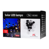 Girlanda ogrodowa solarna LED 2w1 Maclean MCE424, IP44, 3W, 10lm, 3000K, akumulator 2*600 mAh, 5V DC, 7m