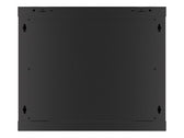 Szafa instalacyjna Rack wisząca 19" 9U 600x600 czarna drzwi metalowe Lanberg (flat pack)