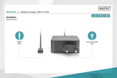 Ładowarka sieciowa DIGITUS zasilacz 1x USB-C PD 3.0 max. 65W zintegrowany kabel 1,2m czarna