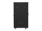 Szafa instalacyjna Rack stojąca 19" 27U 600x800 czarna Lanberg (flat pack)