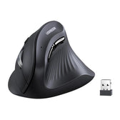 Mysz bezprzewodowa UGREEN MU008 pionowa optyczna 2,4G Bluetooth 5.0 - czarna