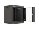Szafa instalacyjna Rack Lanberg Wisząca 10" 6U 300x300 Drzwi przeszklone (flat pack) Czarna