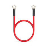 Kabel Qoltec z oczkiem 8mm | przewód akumulatorowy z końcówkami konektorowymi M8 | 60cm | Czerwony