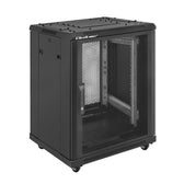 Szafa RACK Qoltec 19" | 15U | 600x600x855 | Perforowane drzwi | Stalowa obudowa