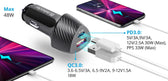 Ładowarka samochodowa Defender UCA-92 USBx1 USB-Cx1 QC, PD power delivery