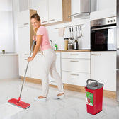 Mop płaski z wiadrem i wyciskaczem GreenBlue GB870 , dwa wkłady microfibra HQ, pojemność 5,7L, MaxiClean