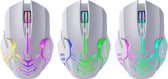 Mysz bezprzewodowa Defender KATANA GM-511 optyczna 3200dpi biała RGB AKUMULATOR 7 przycisków Gaming bezklikowa silent