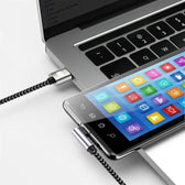 Kabel Techly USB 2.0 USB-C na USB-C kątowy 2m M/M 3A
