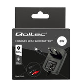 Ładowarka do akumulatora Qoltec AGM GEL STD 6V | 1A | Prostownik z sygnalizatorem LED