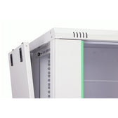 Szafa sieciowa wisząca jednosekcyjna DIGITUS Dynamic 19" 16U, 600x450, drzwi szyba, szary, niezmontowana, 60kg