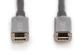 Kabel DIGITUS połączeniowy hybrydowy AOC Audio-Video 4K60Hz USB Typ C - Typ C (DP Alternate Mode) M/M 15m