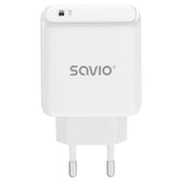 Ładowarka sieciowa SAVIO LA-14 20W  Power Delivery 3.0, Biała