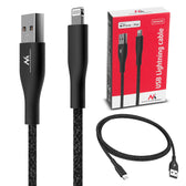 Kabel USB-Lightning Maclean MCE845B MFi Apple (Made for iPhone / iPod / iPad), 2.4A, 1m, czarny