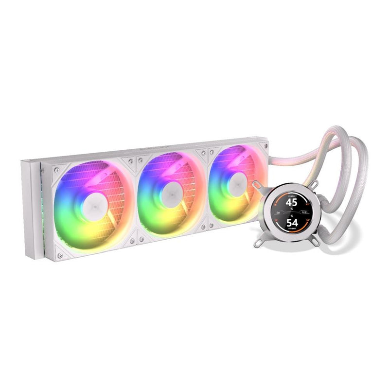 Chłodzenie wodne KRUX HydroGlance 360 ARGB LCD White (KRXE005) 120 mm