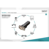Konwerter(Adapter) DIGITUS DA-70167 USB 2.0 do RS232 (DB9) z kablem Typ USB A M/Ż 0,8m