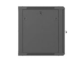 Szafa instalacyjna Rack Lanberg wisząca 19" 12U 600x600 czarna drzwi perforowane (flat pack)