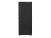Szafa instalacyjna Rack stojąca 19" 47U 800x1000 czarna drzwi szklane LCD Lanberg (flat pack)