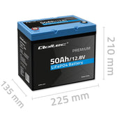 Akumulator LiFePO4 Qoltec Litowo-Żelazowo-Fosforanowy | 12.8V | 50Ah | 640Wh | BMS