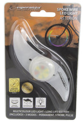 Lampka LED rowerowa Esperanza ASTERION EOT006 szprychowa