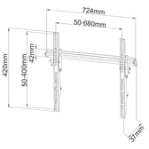 Uchwyt ścienny Techly 40"-65", 50kg uchylny z blokadą