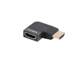 Adapter Lanberg HDMI(F)->HDMI(F) 8K Kątowy Prawo Aluminimum Srebrny