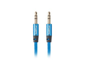 Kabel audio Lanberg Premium stereo minijack - minijack M/M 2m niebieski