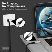 Kabel adapter DIGITUS USB-C – RJ45 Kat. 6A S/FTP, 1 Gbit/s, USB 3.2 Gen1, LSZH, 10m