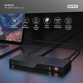 Przełącznik/Switch DIGITUS HDMI 4x1, 8K/60Hz (4:4:4) z HDR, 48 Gbps, HDCP 2.3, Toslink / Stereo , EDID