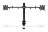 Uchwyt biurkowy podwójny (zacisk) DIGITUS 2xLCD max. 32"max. 2x 8kg uchyl.-obrot quick-release