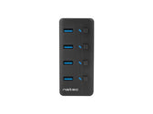 Hub USB Natec 4x USB 3.0 Mantis 2 z włącznikiem + zasilacz